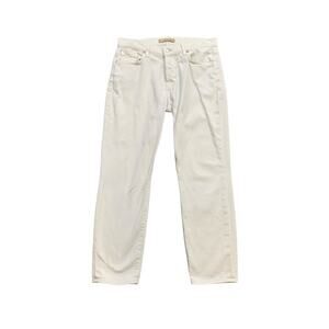 7 For All Mankind Jeans Women 29 White Denim Josefina Luxe Vintage Button Fly